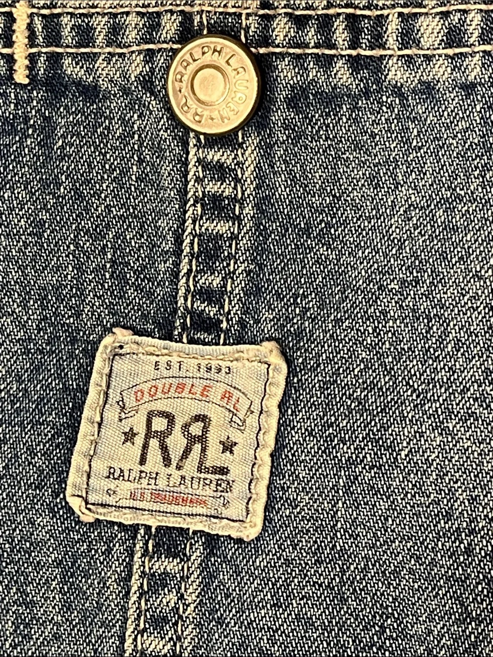 Vintage RRL Double RL Ralph Lauren Denim Chore Jacket USA Made Flannel Lined XL